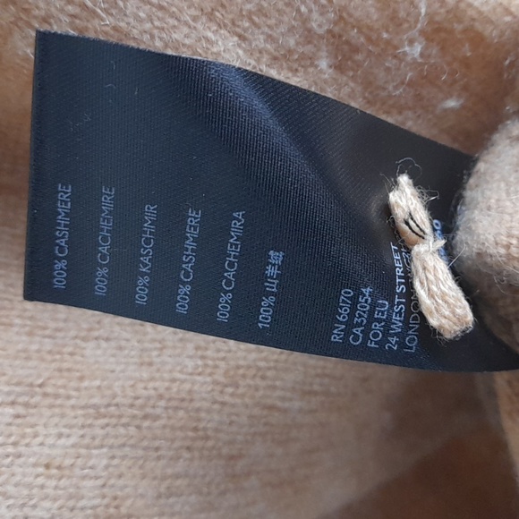 Anthropologie The Cashmere Collection Sweater Size XS Tan A68 - Picture 5 of 5